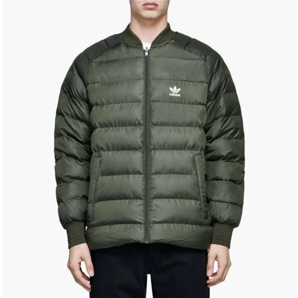 Adidas Originals SST Superstar Reversible Winter Jacket Coat Olive Green Large